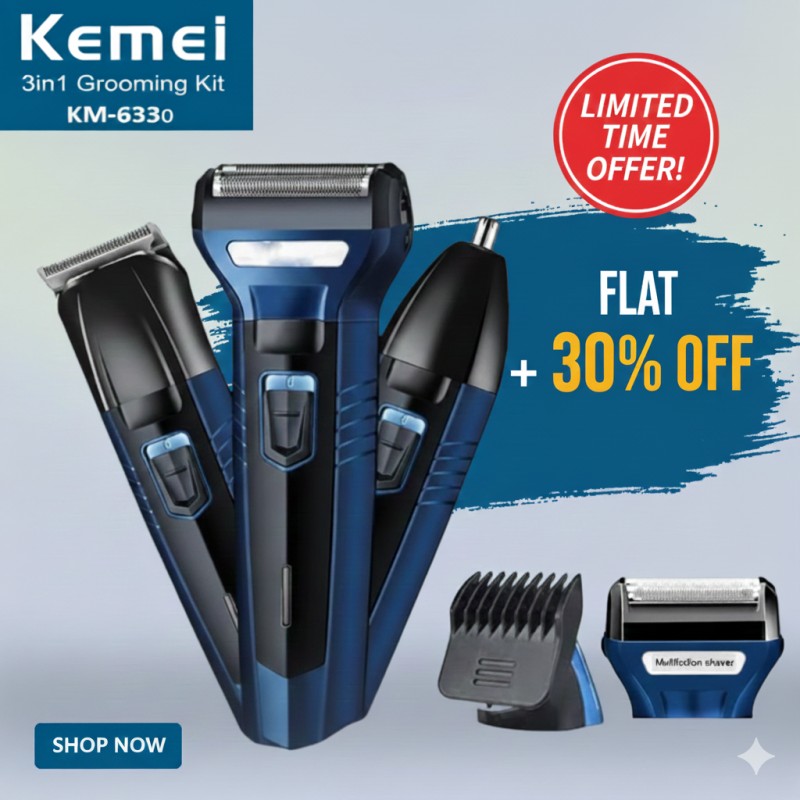 Kemei KM-6330 3-in-1 Multifunctional Trimmer